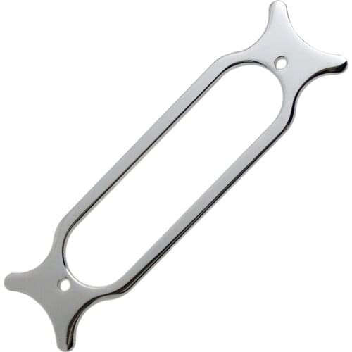 Durable 1 Piece Metal Electric Guitar Single Coil Pickup Mounting Ring Plates Frame Silver