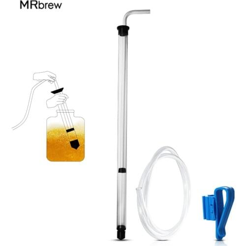 45cm Mini Auto-Siphon Racking Cane,Beer Wine Filler, Filling Tools With 1.25M Hose & Clamps