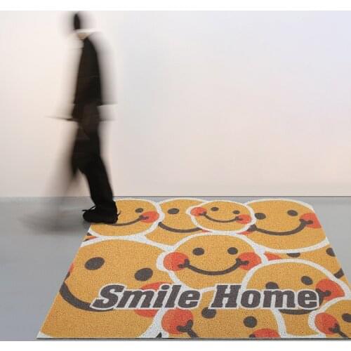 Cartoon PVC Anti-slip Mat Bedroom Bath Living Room Carpet Custom Entrance Door Mat Freely Cutting Silk Loop Hallway Home Doormat