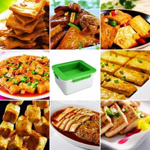 New Multifuctional Tofu Press Mold PlasticTofu Cheese Press Case Box For DIY Tofu Marinating Dish Presser Drainer Kitchen Gadget