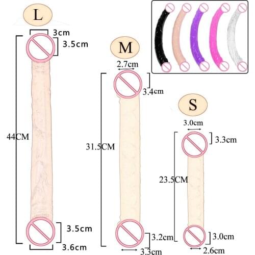 S/M/L Size Double-End Realistic Dildo For Women Lesbian Strapon Dildo G-Spot Vagina Anal Masturbator Sex Toys For Women Man