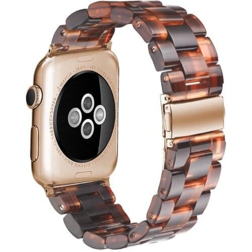 Luxury Gorgeous Watch Bands Upscale Resin Replacement Wrist Strap Belt For Apple iWatch 38mm/40mm/42mm/44mm