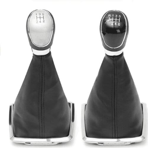 Chrome Silver Black Gear Shift Knob 5/ 6 Speed Manual For Ford Focus 2 MK2 FL MK3 MK4 MK7 MONDEO KUGA GALAXY FIESTA Car Styling