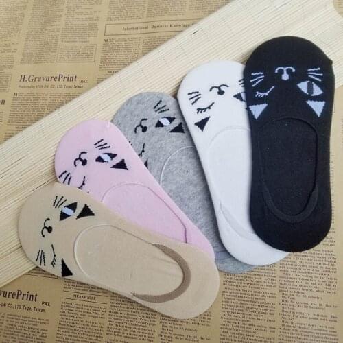 CAT Warm comfortable cotton bamboo fiber girl womens socks ankle low female invisible color girl boy hosier 12pair=24pcs WS114