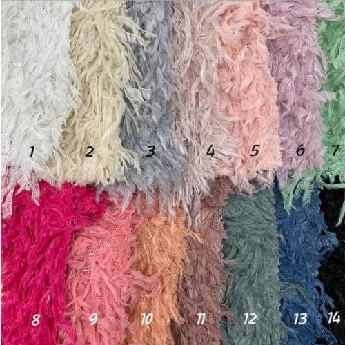 Creative Tassel Feather Fabric Fluffy DIY T-shirt Skirt Dress Coat Stage Outfit Curtain Background Material