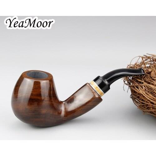 Creative 9mm Filter Smoking Pipe 10 tools free Ebony Wood Pipe Tobacco Wooden Pipe Handmade Tobacco Pipe easy to hold