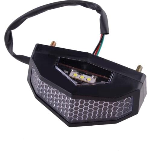 Universal Motorcycle LED Tail Rear Light Brake Stop License Plate Lamp Accessories 12V