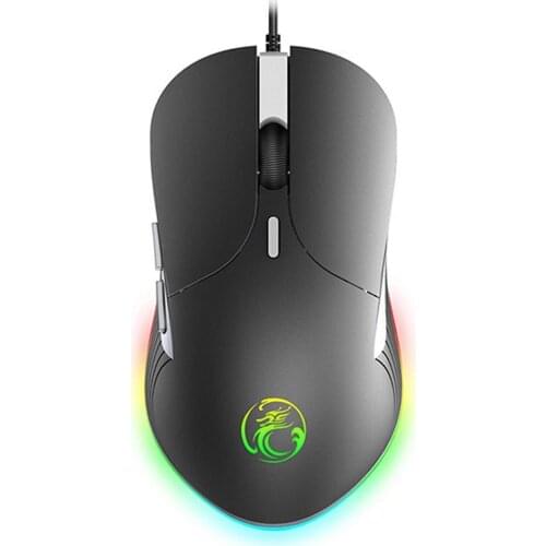 IMICE X6 6 Buttons USB Wired Mouse 3200/6400DPI Colorful Backlight Ergonomic Optical Mice for Gamers Computer PC