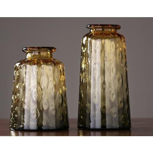 Modern Simple creative glass vase Tabletop Plant Vases Manual blowing Hydroponic Dry Flower art Vases Wedding Home Decoration