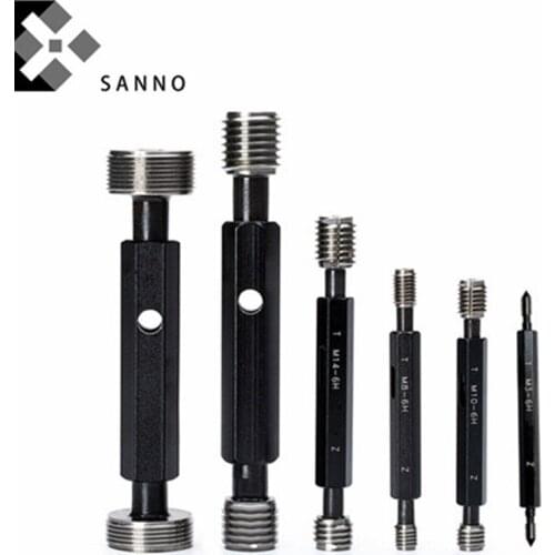 Screw thread plug gauge M2 / M3 / M4 / M5 / M6 - M12x1.5 6H metric internal thread plug gauging go nogo gage