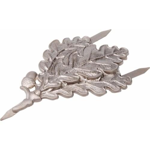 WW2 GERMAN ARMY SNIPER OAK LEAF METAL CAP BADGE