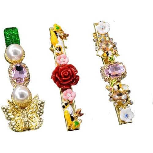 Vintage Geometric Metal Hair Clips For Women Pearl Crystal Barrettes Hairpin Accessories Hair Styling Fashion Girls Accessories