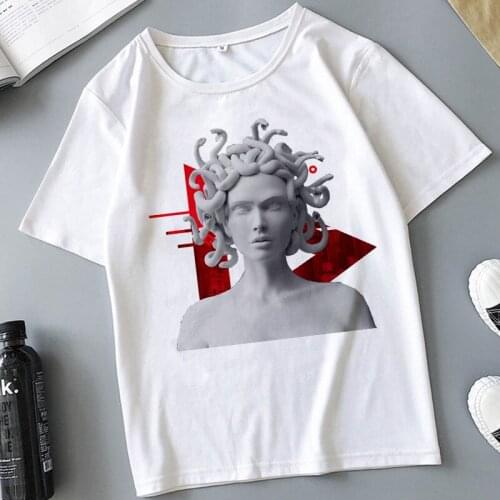 2020 New Summer T Shirt Women Medusa Print Vogue Harajuku Tshirt top clothing Plus Size Aesthetic T-shirt Camiseta Mujer