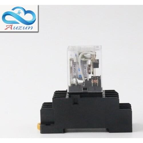 10 pieces hh53P small AC110 v relay with intermediate relay lamp base current is 5 a silver contact eleven feet