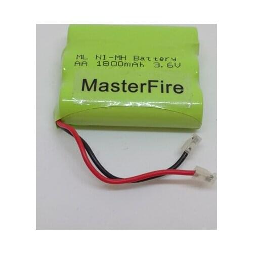 10pcs/lot New MasterFire Ni-MH AA 3.6V 1800mAh Ni MH Rechargeable Battery Cordless Phone Batteries Pack With Plugs