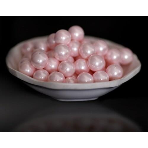10pcs Perforated 6mm/8mm/10mm/12mm Shell Pink Pearl Temperament Earring Beads For Bracelet Necklace Charm Jewelry Finding