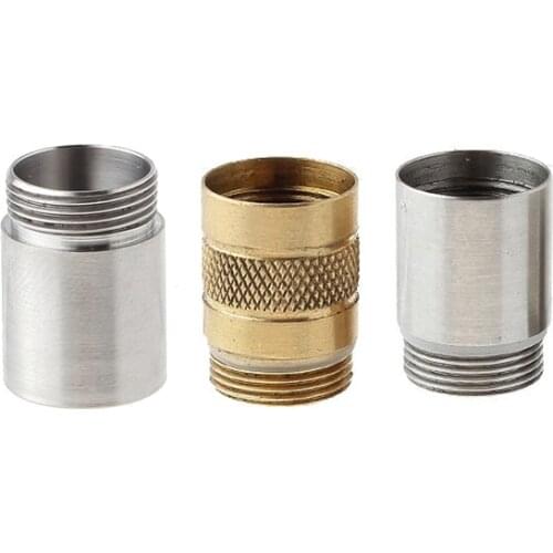 10180 Titanium/SS/Brass Extension Tube Through-hole Accessories for DQG Hobi Flashlight/DQG Capsule Keychain Storage