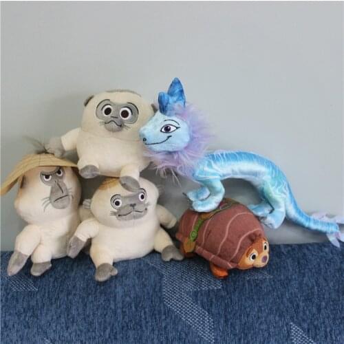 5piece Disney Raya and The Last Dragon Cute Sisu and Tuk Plush Dolls Toys The monkey corps Cute Soft Gifts for Children Kids