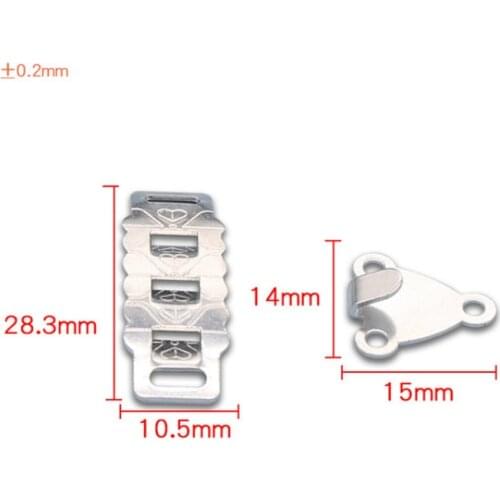 100pcs/lot Metal Copper Skirt Hook and Eye Adjustment Buckle Womens Trousers Pants Plus Size Tailor Sewing Accessories