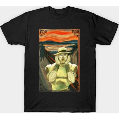 Joseph Joestar Jojos Bizarre Adventure as the Scream Parody Anime Black T-Shirt