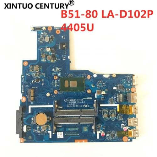For Lenovo B51 80 B51-80 Notebook motherboard BIWB6/B7/E7/E8 LA-D102P Laptop motherboard with CPU 4405U DDR3 100% tested working