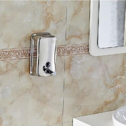 Vidric Liquid Soap Dispensers 500ml Stainless Steel Wall Mounted Kitchen Soap Dispenser Bathroom Washroom Shower Soap Dispenser