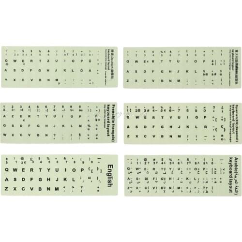 Fluorescent Keyboard Stickers Luminous Waterproof Keyboard Protective Film Laptop Accessories