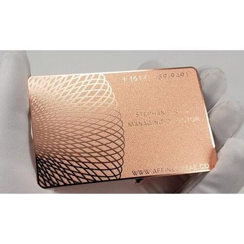 Customized Luxury Rose Gold Metal Card/metal business card