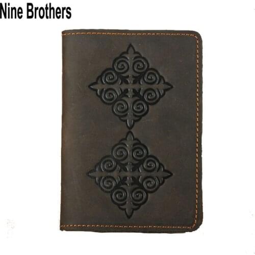 Classic Crazy Horse Leather Passport Cover Personalized High Quality Top Layer Leather Cover For Passport Travelling Accessories