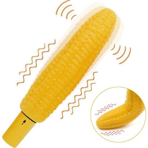Creative Corn Vibrator Powerful Big Dildo Vibrator AV Stick Sex Toys for Women G-spot Massage Clitoris Stimulator Soft Flexible