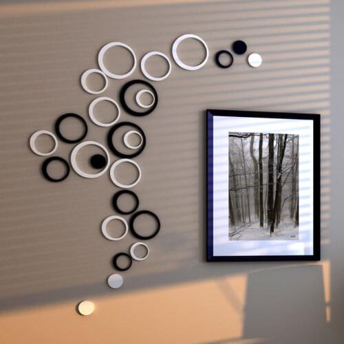 Circular wall paste wooden stereo living room dining room TV background wall decoration self paste decorative wall paste