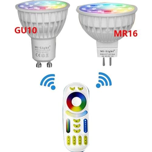 Miboxer Dimmable 4W MR16 AC86-265V GU10 LED Bulb Lamp Light RGB+Warm White+White (RGB+CCT)Spotlight Indoor Living Room
