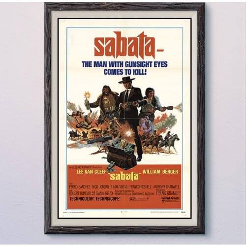 N305 SABATA Vintage Classic Movie Wall Silk Cloth HD Poster Art Home Decoration Gift