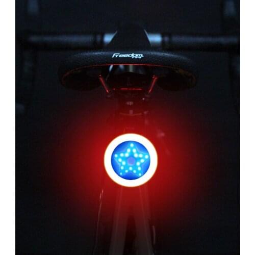 New Bicycle LED Tail Light Safety Warning Light Night Mountain Bike Rear Light Lamp Usb Charging bike Creative taill