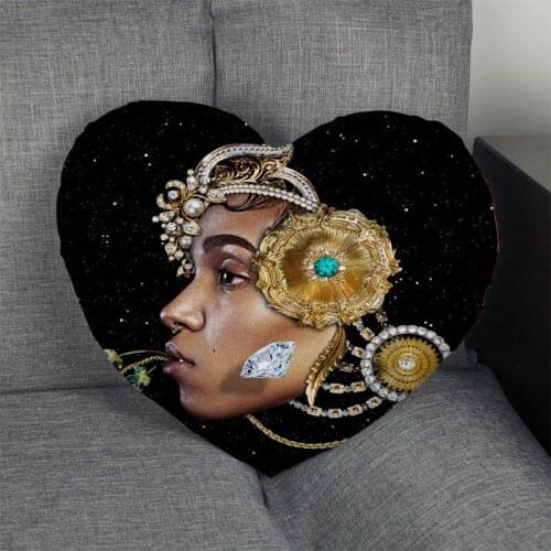 Custom FKA twigs Heart Shape Pillow Cover Custom Zipper Pillowcase Cover Wedding Home Office Decorative 1pcs custom