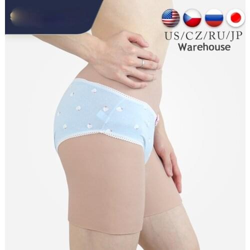 Shemale Silicone Penetrable Fake Vagina Pant Artificial False Buttock Latex Underwear Crossdresser DragQueen Transgender