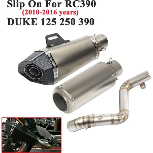 Slip On For DUKE125 DUKE 200 DUKE 250 DUKE 390 RC390 Motorcycle GP Project Exhaust Modify Middle Link Pipe Muffler Carbon Fiber
