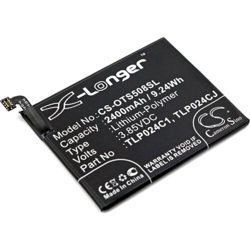 Cameron Sino Mobile SmartPhone Replacement Li-Polymer Battery 2400mAh For C2400007C2 Alcatel 1X Evolve, 1X Evolve Free Tools