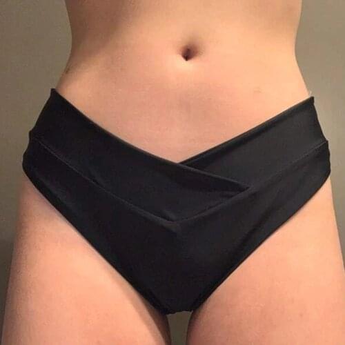 Summer Black Bikini Panty For Women Swim Bottom 2021 New Arrival Sexy Low Waist Panty