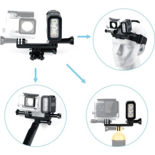 Waterproof Video Light underwater Dimmable LED Light on Camera for Action camera Gopro Hero 7 8 accessories Lighting