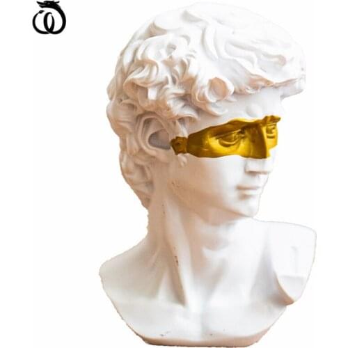 WU CHEN LONG Modern Simple Blindfolded David Art Sculpture Sketching Figure Figurines Creative Resin Craft Home Decoration R6304