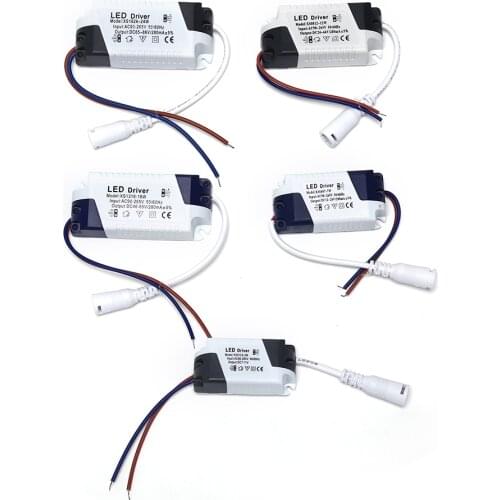 1Pcs LED Light Transformer Power Supply Adapter Safe Plastic Shell LED DriverLED Bulb Lamp 1-3W 4-7W 8-12W 13-18W 18-24W