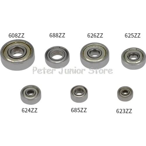 10PCS ABEC-7 Flange Ball Bearing 608zz 623zz 624zz 625zz 635zz 626zz 688zz 3D Printers Parts Deep Groove Pulley Wheel