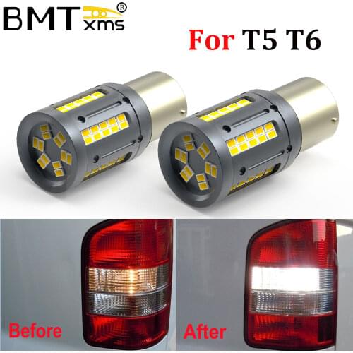 2pcs 100% Canbus Error Free For VW Transporter Multivan Caravelle T4 T5 T5.1 T6 Car LED Reverse Bulb Back Up Tail Light No Blink