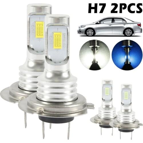 2pcs H7 LED Headlight Bulbs 360 Degree Beam Angle Car LED Fog Light Bulb 6000K Super Bright Car Headlight Bulbs Lampada DC12-24V