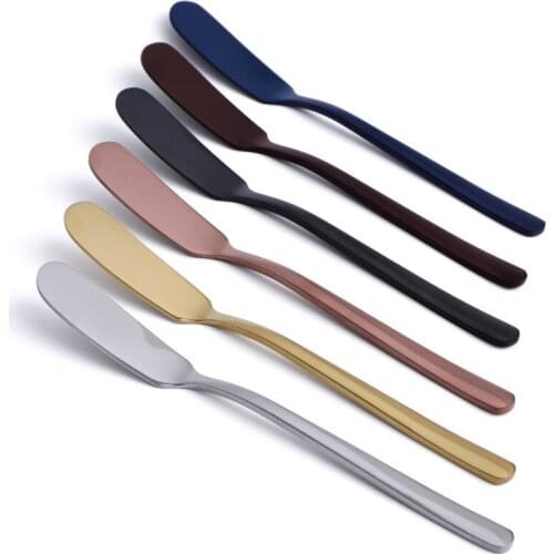 3pcs/lot Colorful Butter Knife Fashion Design Cute Bread Butter Knife for Restaurant Bread Shop Home Use 304 Stainless Steel