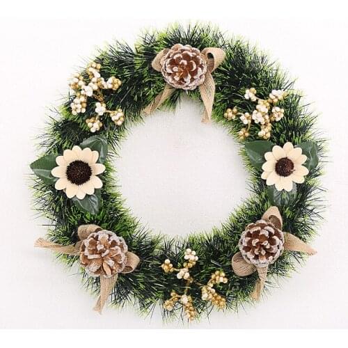 30cm Sunflower Korean small fresh style wreath Christmas door shop window dressing supplies