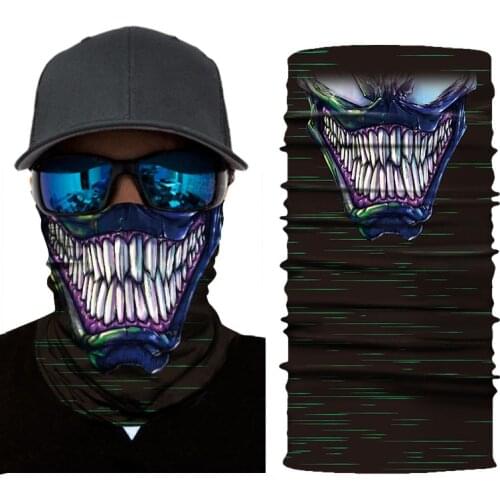 3D Cycling Seamless Bandana Skull Outdoor Face Mask Magic Scarf Buffe Bandanas Windproof Motorcycle Neck Shield Headscarf