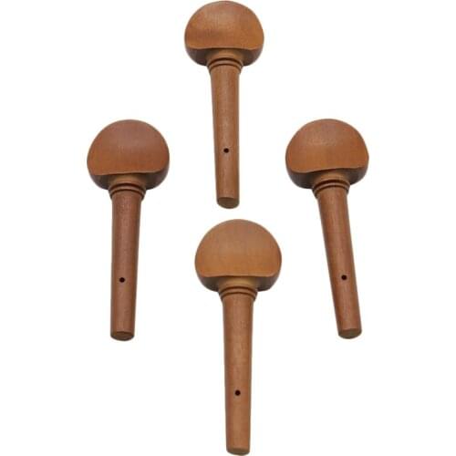 4Pcs 4/4 Size Violin Fiddle Tuning Peg Set Jujube Wooden Replacement For 4/4 Size Violin