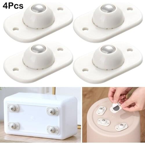 Paste Type Universal Pulley 4Pcs Adhesive Pulley Storage Box Pulley Can Self-adhesive Pulley Home No Noise No Scratches Box Whe
